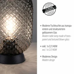 Lampe de table Leuchten Direkt REISHI Noir, 1 lumière