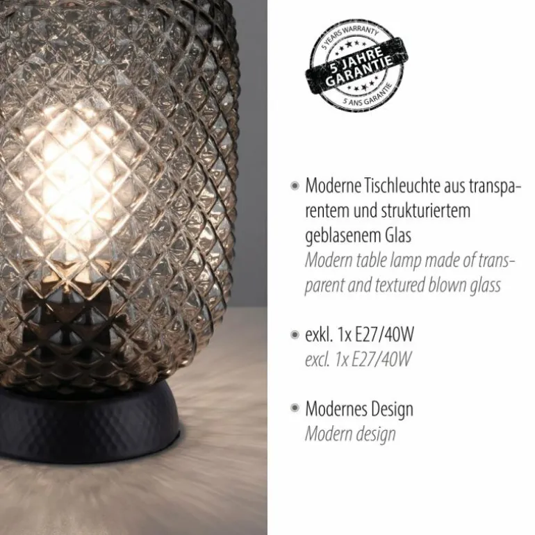 Lampe de table Leuchten Direkt REISHI Noir, 1 lumière