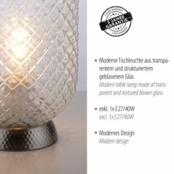 Lampe de table Leuchten Direkt REISHI Argenté, 1 lumière