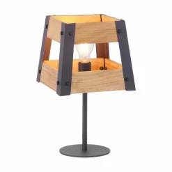 Lampe de table Leuchten-Direkt CRATE Bois clair, 1 lumière