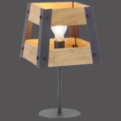 Lampe de table Leuchten-Direkt CRATE Bois clair, 1 lumière
