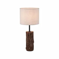 Lampe de table Leuchten-Direkt BARK Écru, Noir, 1 lumière