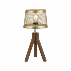 Lampe de table Leuchten-Direkt FREDERIK Bois foncé, 1 lumière