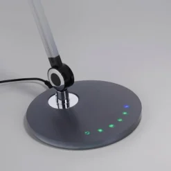 Lampe de table Leuchten-Direkt NIKLAS LED Noir, Argenté, 1 lumière