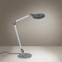 Lampe de table Leuchten-Direkt NIKLAS LED Noir, Argenté, 1 lumière