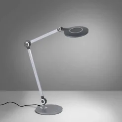 Lampe de table Leuchten-Direkt NIKLAS LED Noir, Argenté, 1 lumière