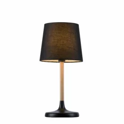 Lampe de table Leuchten-Direkt NIMA Écru, Noir, 1 lumière