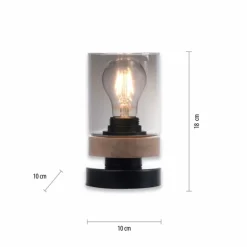 Lampe de table Leuchten-Direkt PASQUAL Noir, 1 lumière