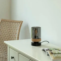 Lampe de table Leuchten-Direkt PASQUAL Noir, 1 lumière