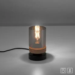 Lampe de table Leuchten-Direkt PASQUAL Noir, 1 lumière