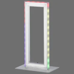 Lampe de table Leuchten-Direkt FELIX60 LED Acier brossé, 2 lumières, Télécommandes, Changeur de couleurs