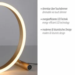 Lampe de table Leuchten-Direkt RITUS LED Laiton, 1 lumière