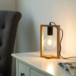 Lampe de table Leuchten-Direkt FRANKY Noir, 1 lumière
