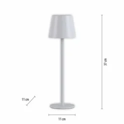 Lampe de table Leuchten-Direkt EURIA LED Blanc, 1 lumière