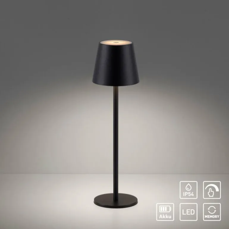 Lampe de table Leuchten-Direkt EURIA LED Noir, 1 lumière