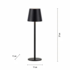 Lampe de table Leuchten-Direkt EURIA LED Noir, 1 lumière