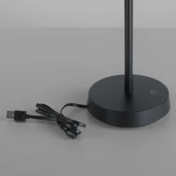 Lampe de table Leuchten-Direkt DORA LED Noir, 1 lumière