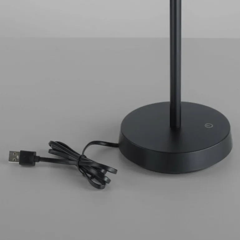 Lampe de table Leuchten-Direkt DORA LED Noir, 1 lumière