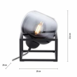 Lampe de table Leuchten-Direkt ZEA Noir, 1 lumière