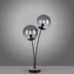 Lampe de table Leuchten-Direkt GREEN WIDOW Écru, Noir, 2 lumières