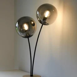 Lampe de table Leuchten-Direkt GREEN WIDOW Écru, Noir, 2 lumières