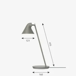 Lampe de table Louis Poulsen NJP Mini LED Taupe, 1 lumière