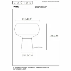 Lampe de table Lucide FARRIS Vert, 1 lumière