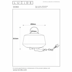 Lampe de table Lucide SISKA Noir, 1 lumière