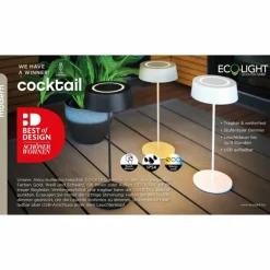 Lampe de table Lutec COCKTAIL LED Blanc, 1 lumière