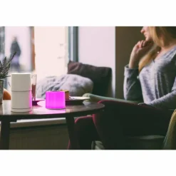 Lampe de table Lutec NOMA LED Blanc, 1 lumière, Changeur de couleurs