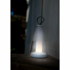 Lampe de table Lutec PEPPER LED Blanc, 1 lumière, Changeur de couleurs