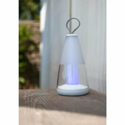 Lampe de table Lutec PEPPER LED Blanc, 1 lumière, Changeur de couleurs