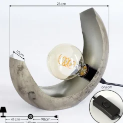 Lampe de table Magredis Argent Oxydé, 1 lumière