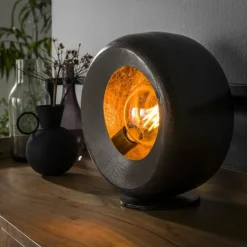 Lampe de table Magredis Nickel mat, Noir, 1 lumière