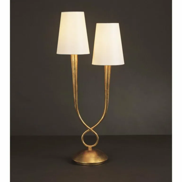 Lampe de table Mantra Paola Or, 2 lumières