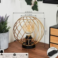 Lampe de table Miton Noir, 1 lumière