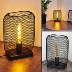 Lampe de table Moholm Noir, 1 lumière