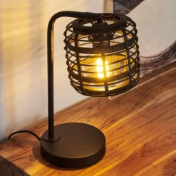 Lampe de table Mongolei Noir, 1 lumière