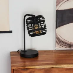 Lampe de table Mongolei Noir, 1 lumière