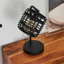 Lampe de table Mongolei Noir, 1 lumière