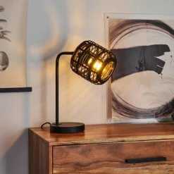 Lampe de table Mongolei Noir, 1 lumière