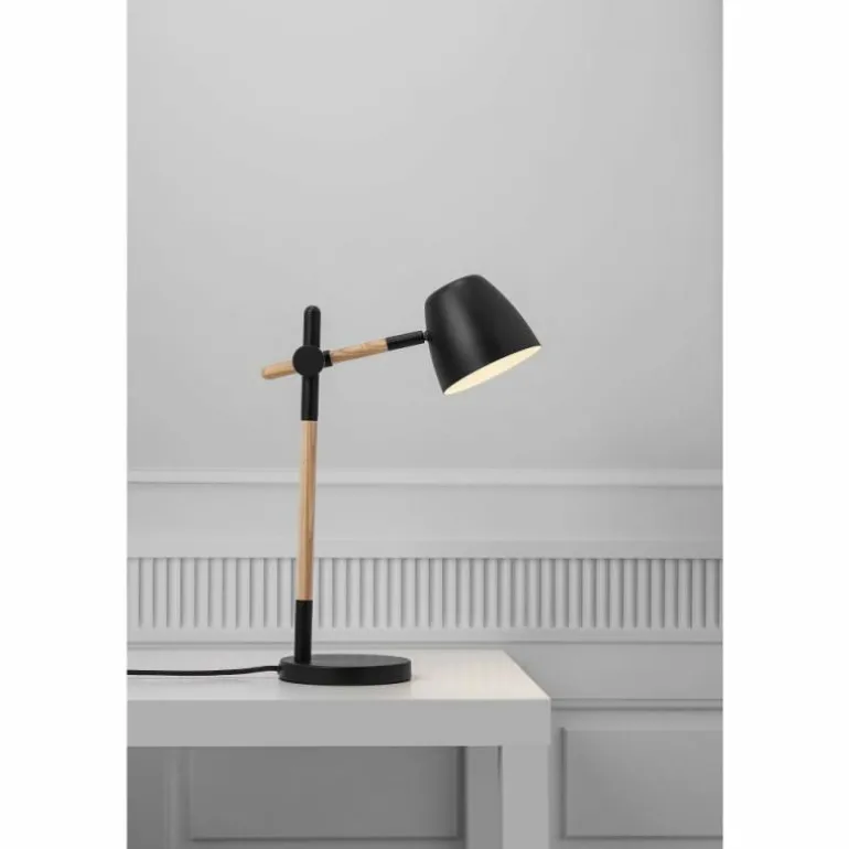 Lampe de table Nordlux THEO Bois clair, Noir, 1 lumière