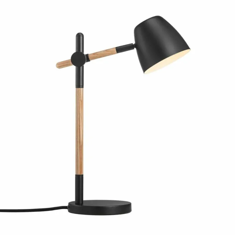 Lampe de table Nordlux THEO Bois clair, Noir, 1 lumière