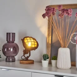 Lampe de table Onsala Bois foncé, Rouille, 1 lumière