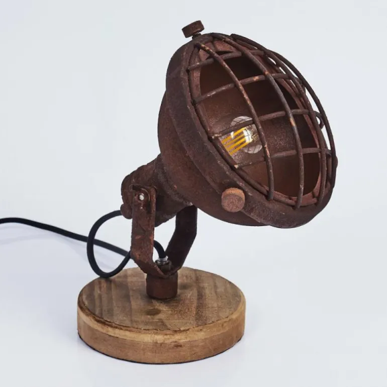 Lampe de table Onsala Bois foncé, Rouille, 1 lumière