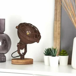 Lampe de table Onsala Bois foncé, Rouille, 1 lumière