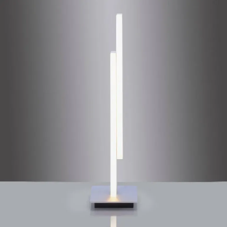 Lampe de table Paul Neuhaus Q-TOWER LED Aluminium, 2 lumières, Télécommandes