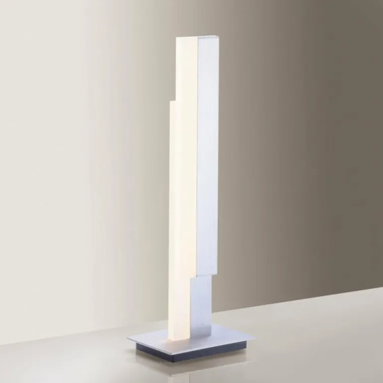 Lampe de table Paul Neuhaus Q-TOWER LED Aluminium, 2 lumières, Télécommandes
