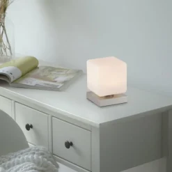 Lampe de table Paul Neuhaus DADOA LED Acier brossé, 1 lumière