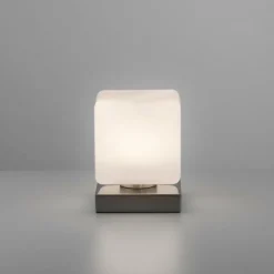 Lampe de table Paul Neuhaus DADOA LED Acier brossé, 1 lumière